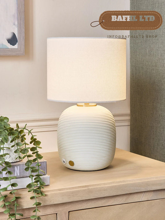 Ivory Hadleigh Rechargeable Touch Wireless Table Lamp