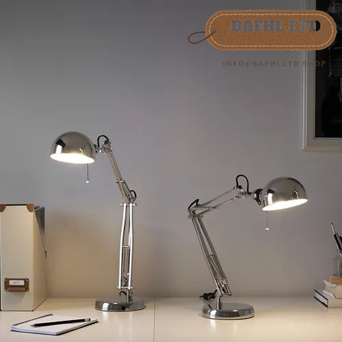 work lamp, nickel-plated